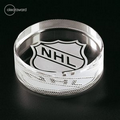 Clearaward Icing Optical Crystal Hockey Puck Paperweight